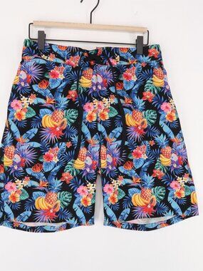 Hreski Swim‎ Trunks Shorts Mens 32 Tropical Floral Mesh Lined